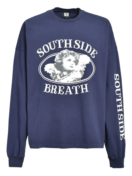  Breath Angel Logo Long-sleeve T-shirt - Blue 