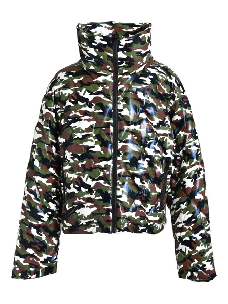  Breath Camouflage Funnel-neck Jacket - Green 