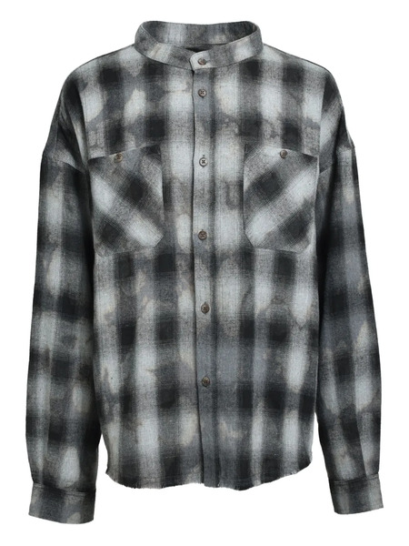  Breath Check-pattern Shirt - Black 