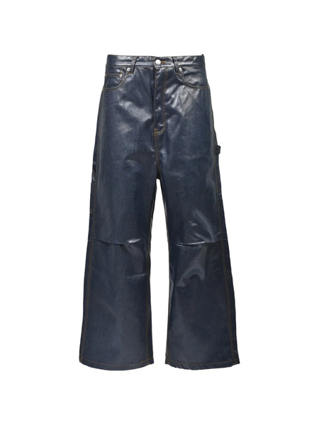  Breath Coated Logo-patch Jeans - Blue 
