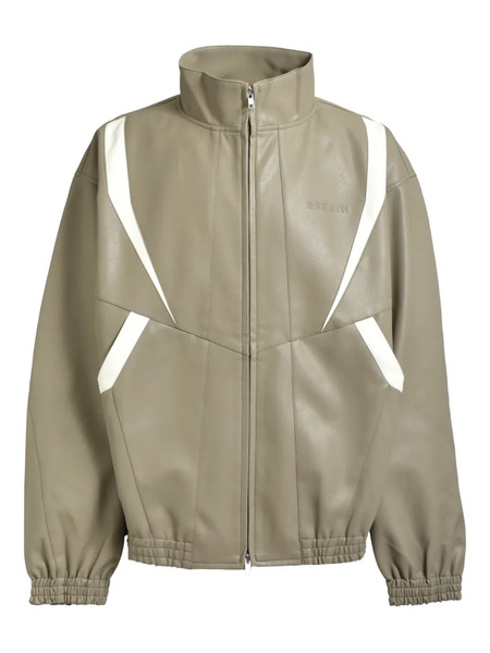  Breath Embossed-logo Bomber Jacket - Neutrals 