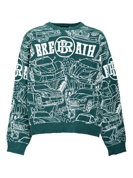  Breath Logo-embellishment Sweater - Green 