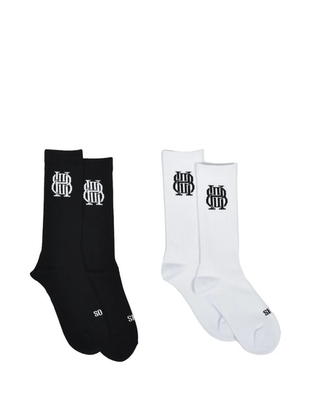  Breath Logo Socks (set Of Two) - Black 