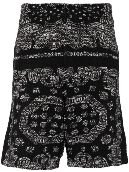  Breath Patterned-jacquard Bouclé Shorts - Black 