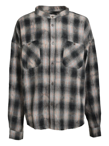  Breath Plaid-pattern Shirt - Black 