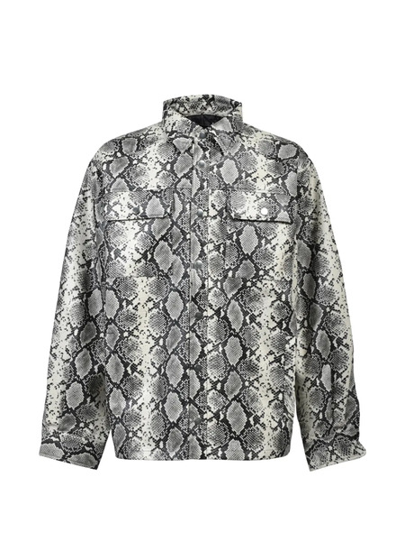  Breath Python-print Pocket Shirt - Grey 