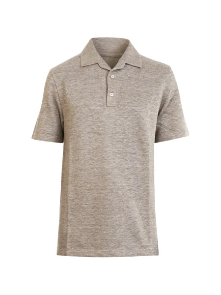  Brett Johnson Buttoned Polo Shirt - Neutrals 