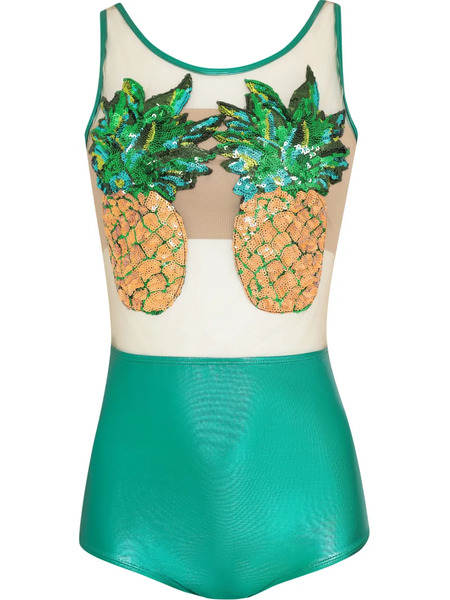  Brigitte Abacaxi Carnaval/festival Bodysuit - Green 