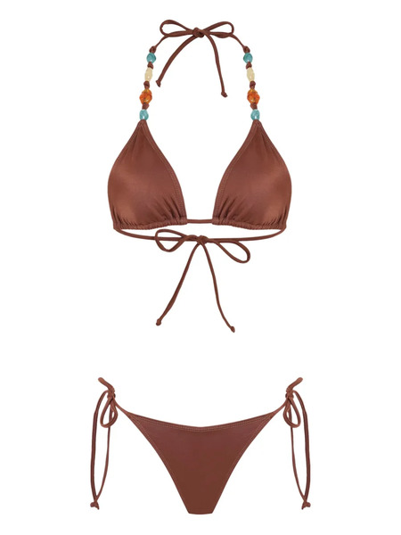  Brigitte Beaded Bikini - Brown 