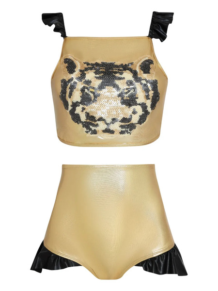  Brigitte Carnaval/festival Bikini Set - Gold 