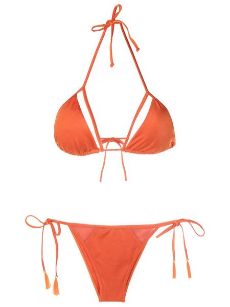  Brigitte Cut-out Triangle-cup Bikini - Orange 