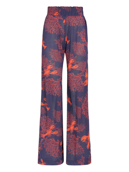  Brigitte Graphic-print Trousers - Blue 