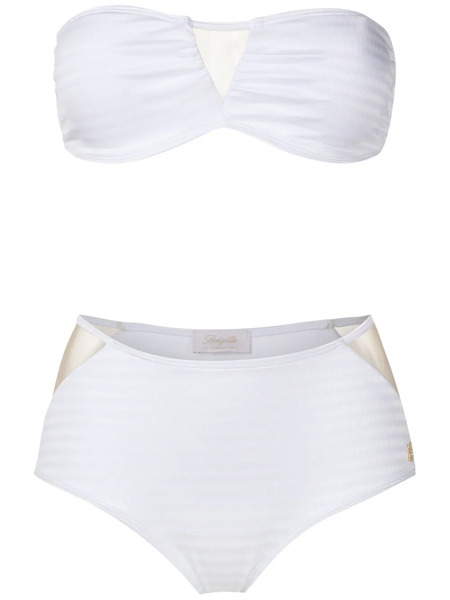  Brigitte Jade High Waisted Bikini Set - White 