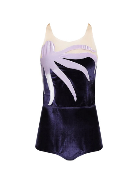  Brigitte Open-back Bodysuit - Blue 