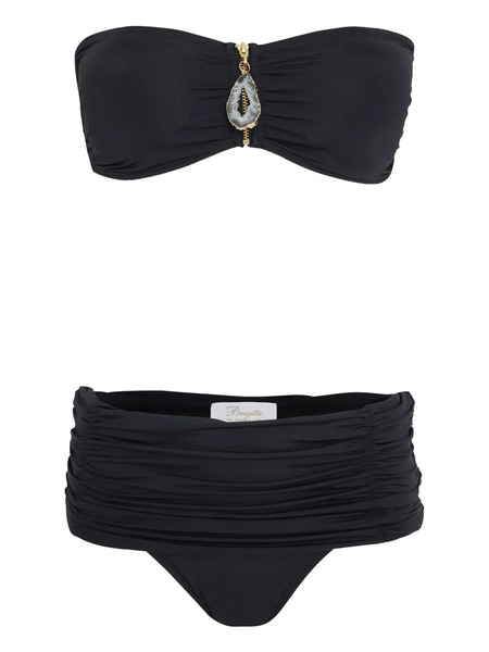  Brigitte Strapless Bikini Set - Black 