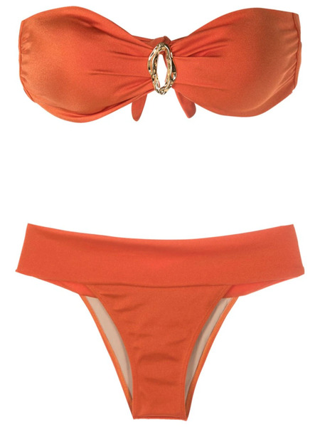  Brigitte Strapless Mid-rise Bikini - Orange 