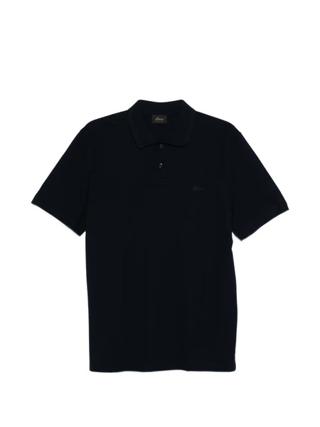  Brioni Buttoned Polo Shirt - Blue 