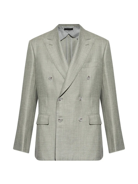  Brioni Double-breasted Blazer - Grey 