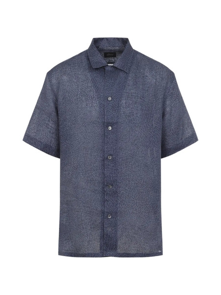  Brioni Patterned Shirt - Blue 