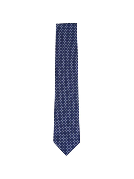  Brioni Patterned Spring Tie - Blue 