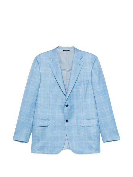  Brioni Ravello Check-pattern Jacket - Blue 