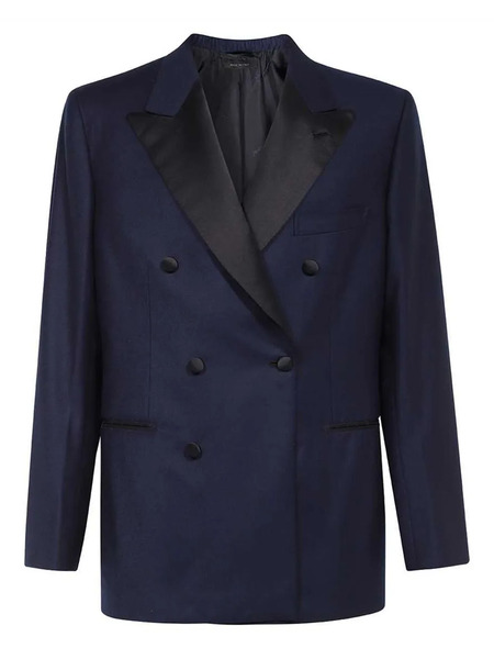  Brioni Satin-lapels Blazer - Blue 