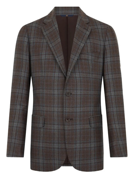  Brooks Brothers Checked Virgin-wool Blazer - Brown 