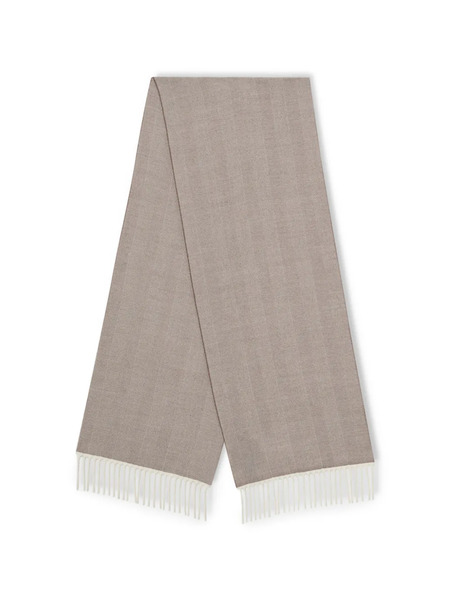  Brooks Brothers Fringed Scarf - Neutrals 