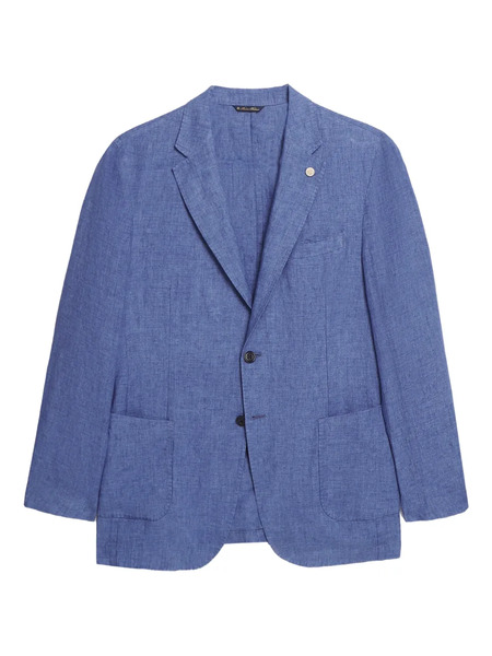  Brooks Brothers Single-breasted Linen Blazer - Blue 