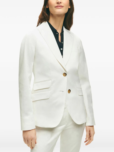  Brooks Brothers Single-breasted Tailored Blazer - White 