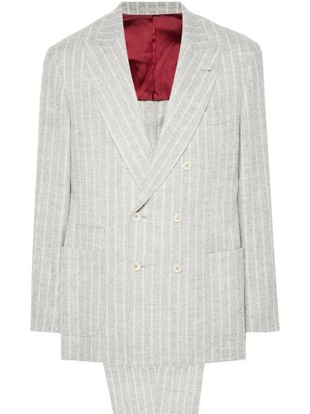  Brunello Cucinelli Alpaca Single Breasted Suit - Grey 