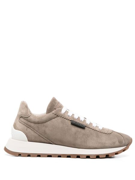  Brunello Cucinelli Bead-detailing Low-top Sneakers - Neutrals 