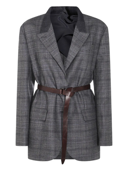  Brunello Cucinelli Belted Blazer - Grey 