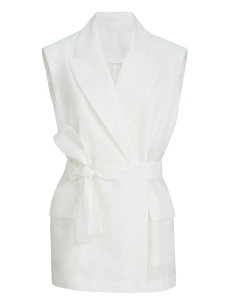  Brunello Cucinelli Belted Gilet - White 