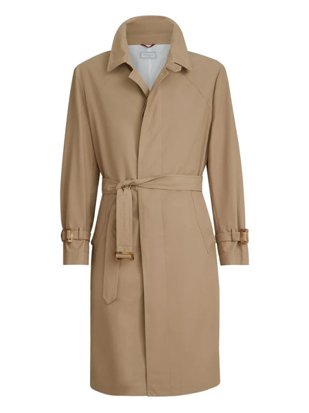  Brunello Cucinelli Belted Techno Cotton Coat - Neutrals 