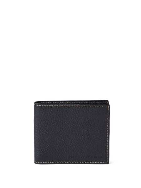 Brunello Cucinelli Bi-fold Leather Wallet - Black 
