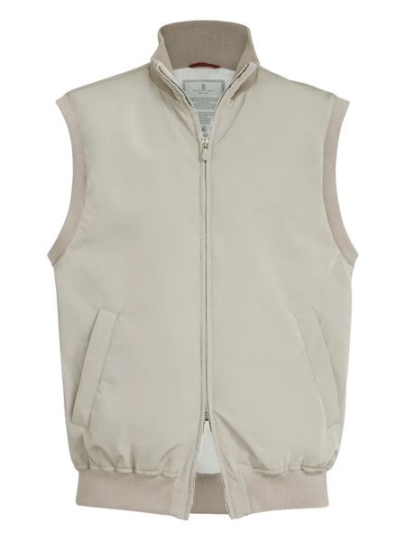  Brunello Cucinelli Bonded Nylon Padded Gilet - Neutrals 
