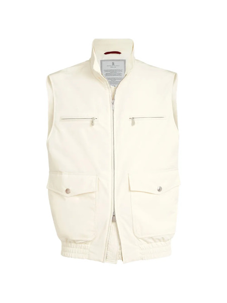  Brunello Cucinelli Bonded Padded Gilet - Neutrals 