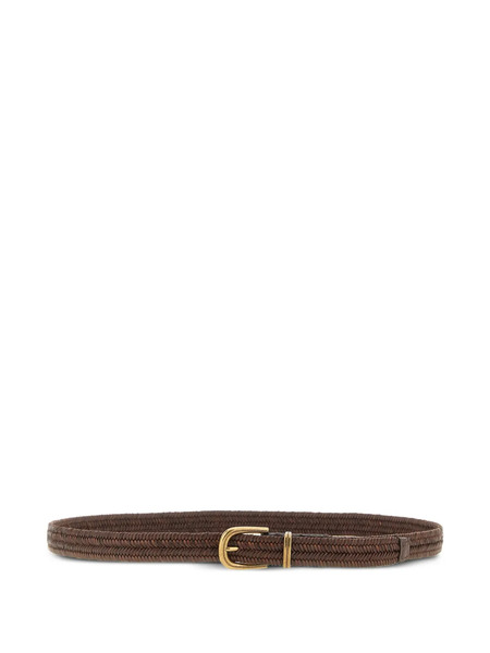  Brunello Cucinelli Braided Buckle Belt - Brown 