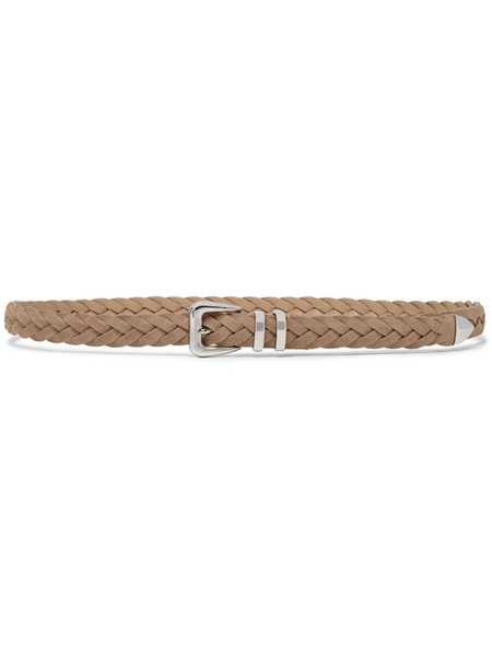  Brunello Cucinelli Braided Leather Belt - Brown 