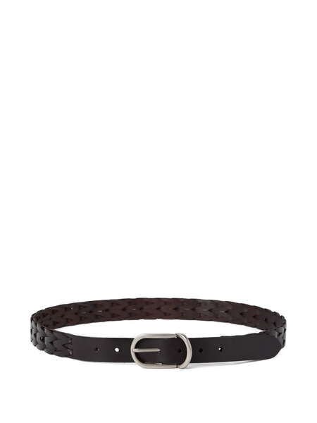  Brunello Cucinelli Braided Leather Belt - Brown 