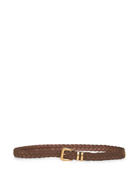  Brunello Cucinelli Braided Leather Belt - Brown 