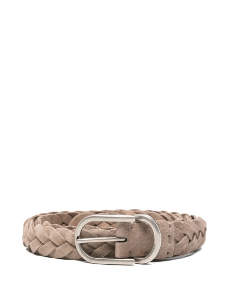  Brunello Cucinelli Buckle Leather Belt - Brown 