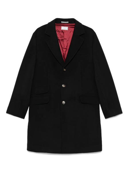  Brunello Cucinelli Button-fastening Patch-pocket Coat - Black 