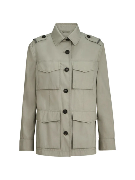  Brunello Cucinelli Button Flap-pocket Jacket - Green 