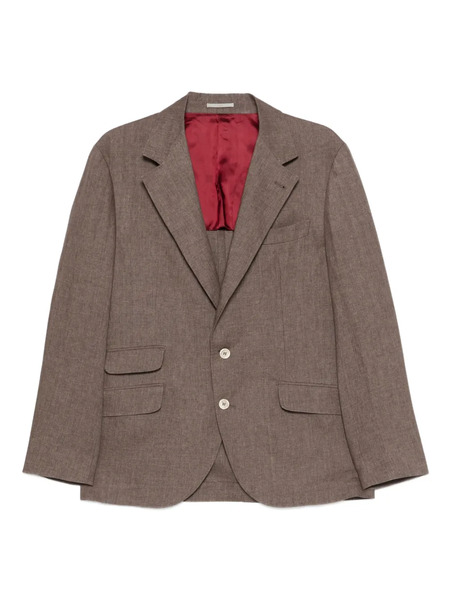  Brunello Cucinelli Button Jacket - Brown 