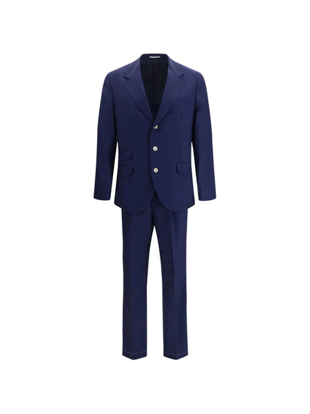  Brunello Cucinelli Button Wool Suit - Blue 