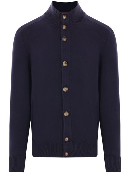  Brunello Cucinelli Buttoned Cardigan - Blue 