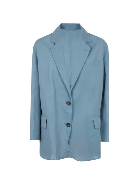  Brunello Cucinelli Buttoned Cotton Blazer - Blue 