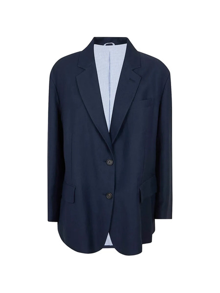 Brunello Cucinelli Buttoned Flap-pocket Blazer - Blue 